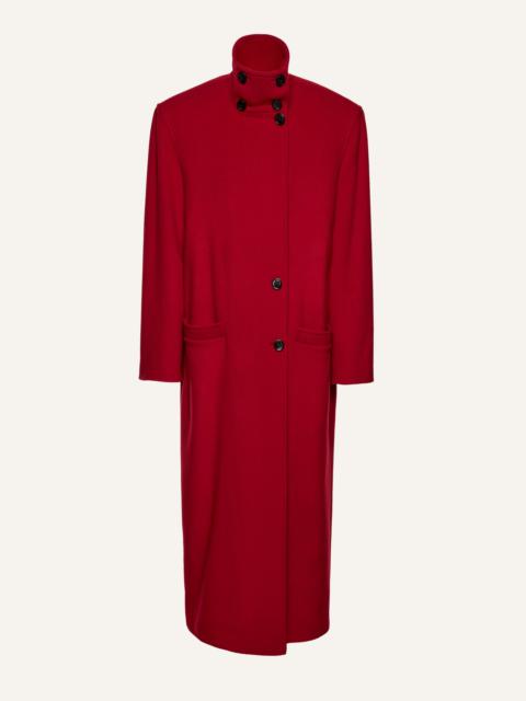 MAGDA BUTRYM Oversized high collar wool coat in red
