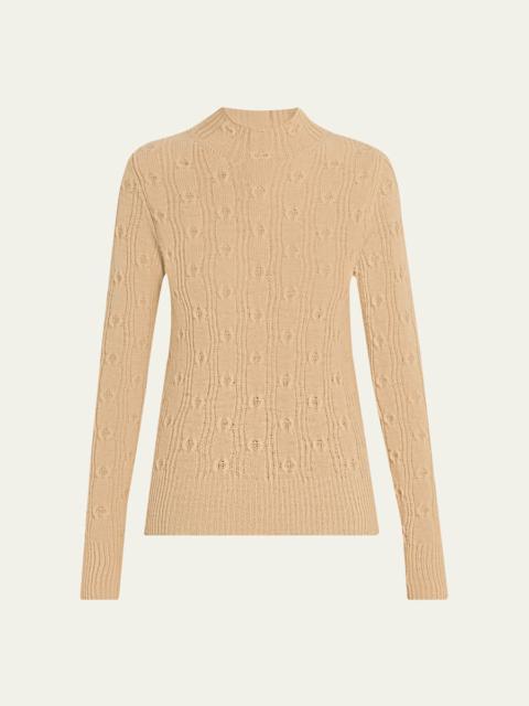 Dries Van Noten Tessy Wool Mock-Neck Sweater