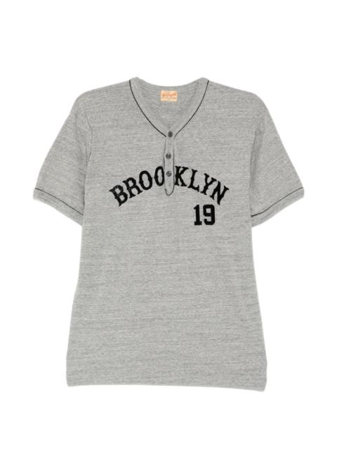 Whitesville contrast-trim marl T-shirt