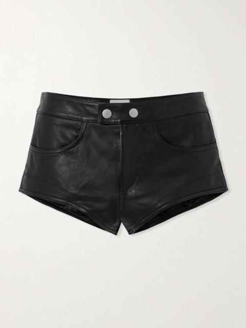 Leslie leather shorts