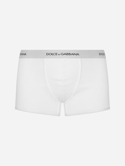 Fine-rib regular cotton boxers