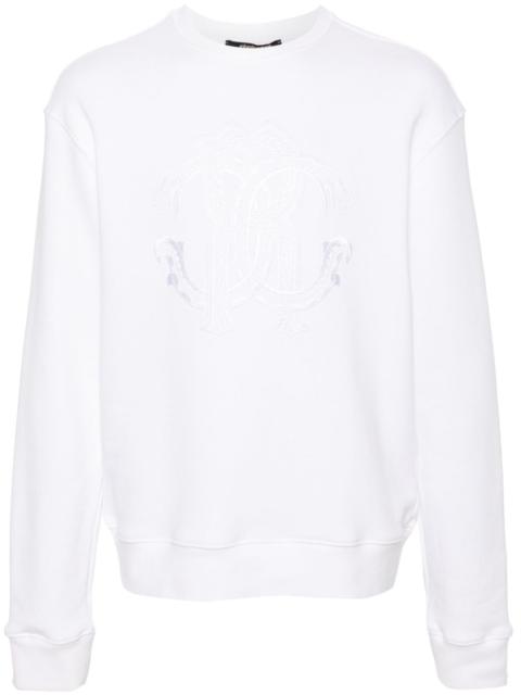 Roberto Cavalli logo-embroidered cotton sweatshirt