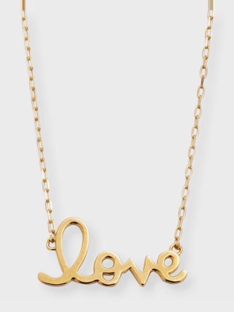 SYDNEY EVAN 14K Yellow Gold Pure Love Script Necklace