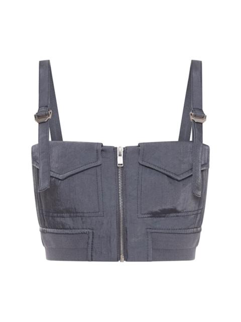 Aviator cropped bustier top