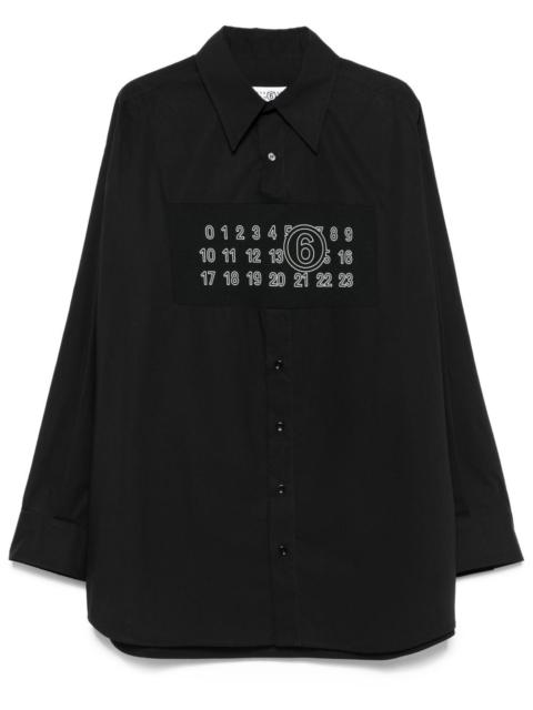 MM6 Maison Margiela number-plaque cotton shirt