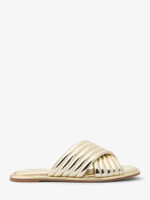 MICHAEL KORS Portia Metallic Slide Sandal
