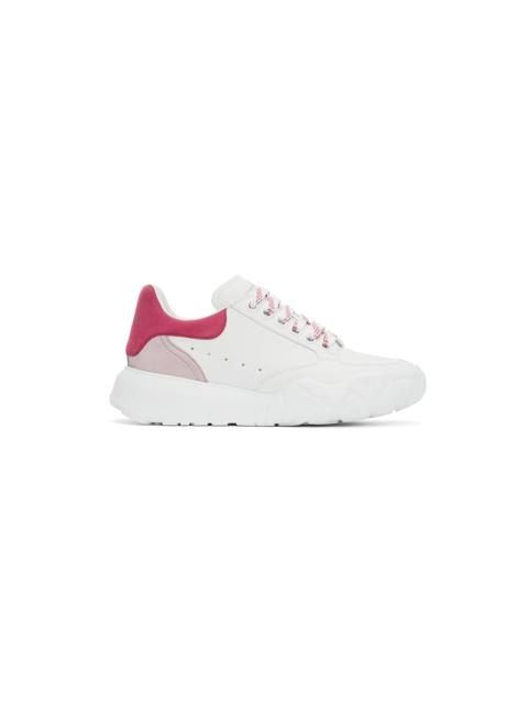 Alexander McQueen White & Pink Court Trainer Sneakers