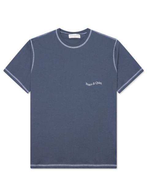 Museum of Peace & Quiet WORDMARK REVERSE STITCHED T-SHIRT - SLATE