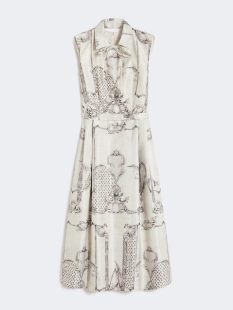 Max Mara Printed Mikado shirt dress - IVORY