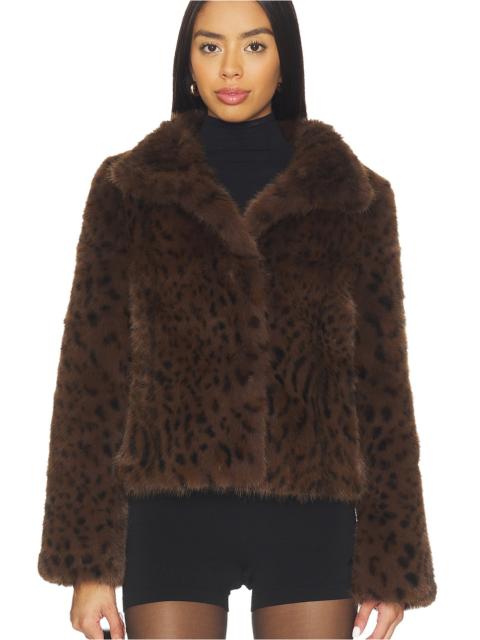 GENERATION LOVE Lexy Leopard Faux Fur Jacket