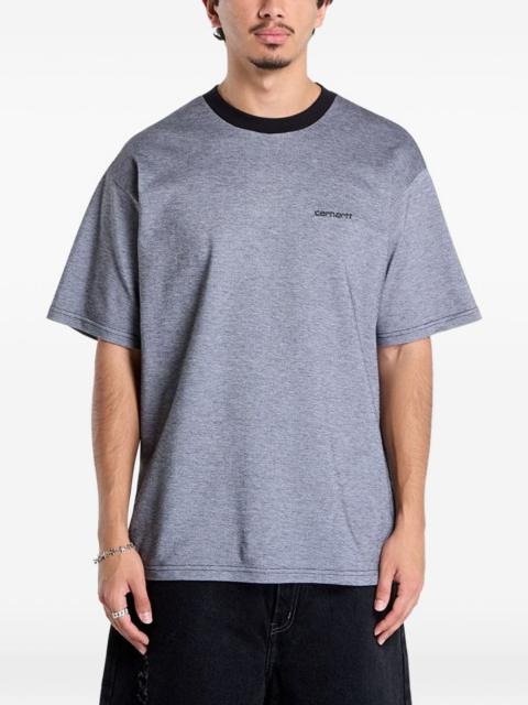 Carhartt WIP logo-embroidered marl T-shirt