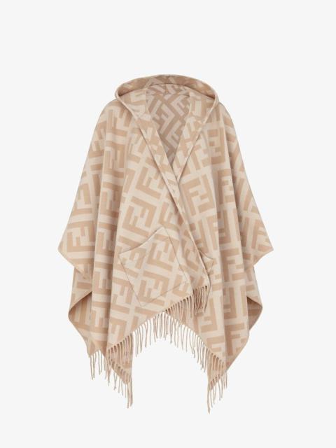 FENDI Beige cashmere poncho