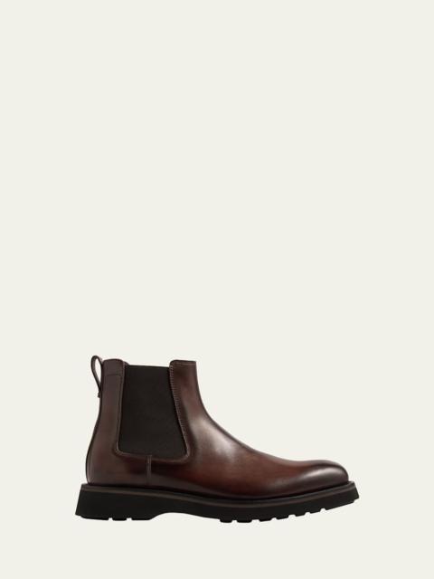 Berluti Men's Alessio Leather Lug-Sole Chelsea Boots