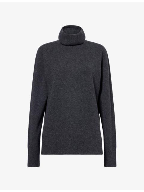 ME+EM Relaxed Boyfriend Detachable Snood Cashmere Jumper