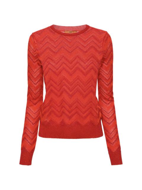 zigzag lurex jumper