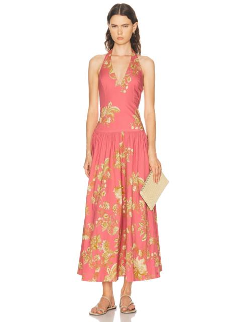 HEMANT & NANDITA Dani Halter Neck Maxi Dress