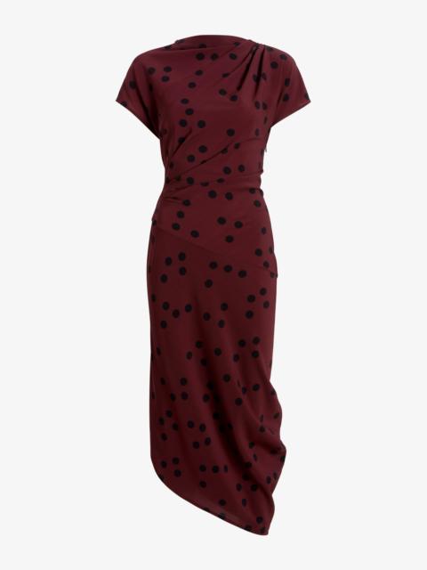 Proenza Schouler Ren Dress in Printed Dot Stretch Viscose