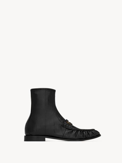 SAINT LAURENT LE LOAFER BOOTS IN EEL