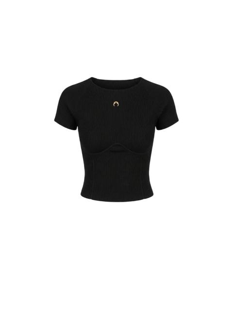 Marine Serre Knit short sleeves top