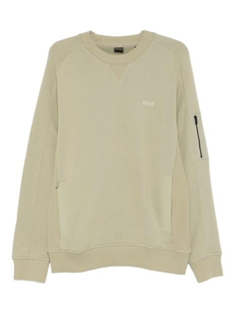 BOSS logo-embroidered sweatshirt