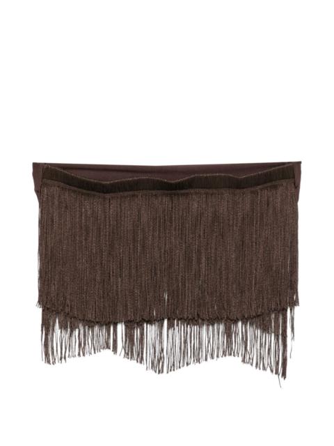 BLESS Dara fringe-detail cotton top