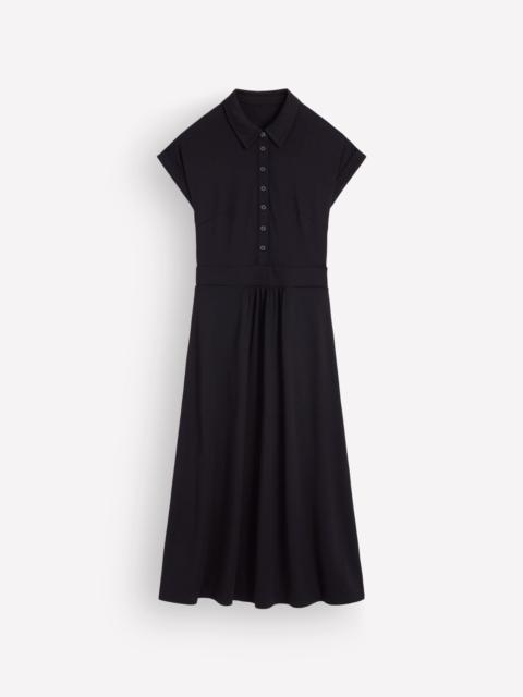 BODEN Fae Jersey Shirt Dress-Black