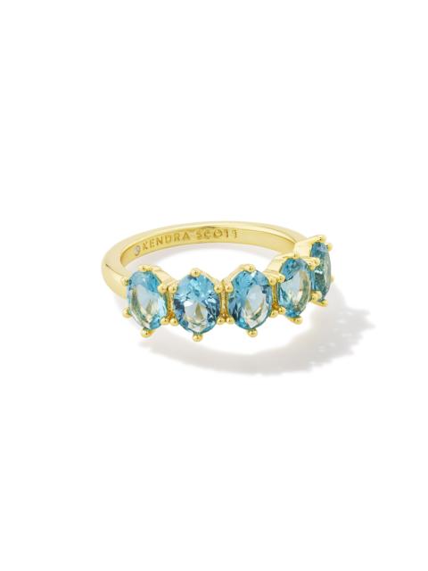 KENDRA SCOTT Cailin Gold Crystal March Band Ring