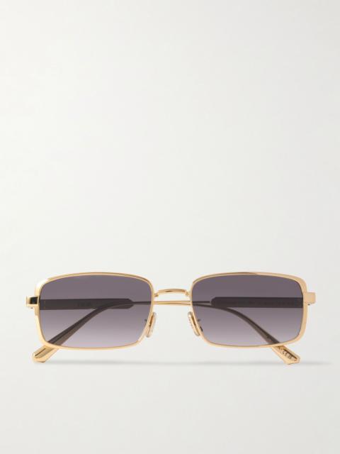 Dior DiorCannage S2U rectangular-frame gold-tone sunglasses Gold