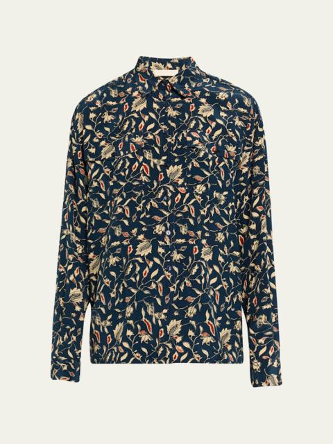 ULLA JOHNSON Aida Cascading Ruffle Silk Chiffon Gown