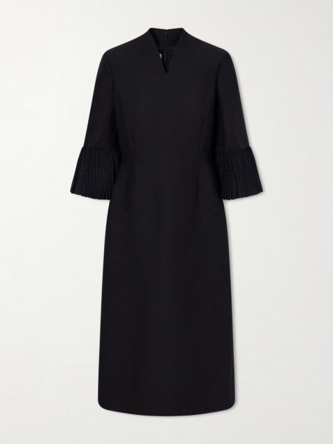 Valentino Wool And Silk-blend Crepe Midi Dress