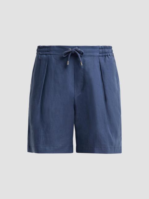 Ralph Lauren Men's Silk-Linen Drawstring Shorts - Steel Blue