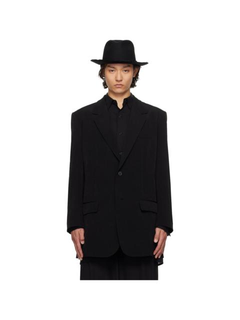 Black TA Tuxedo Left Seam Zipper Blazer