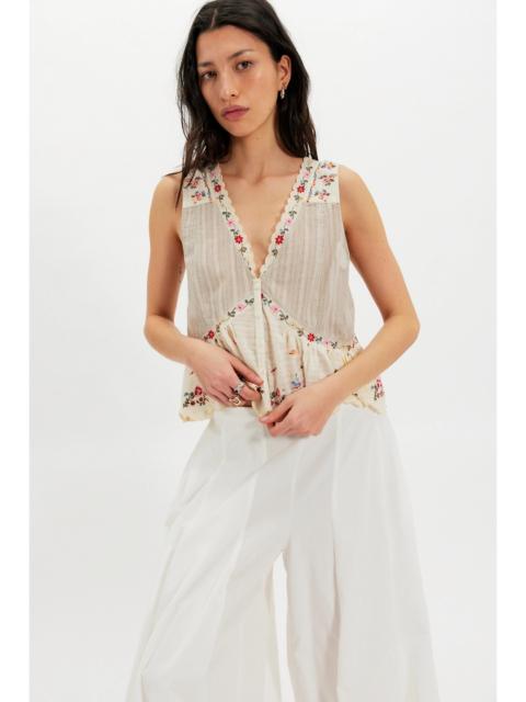FREE PEOPLE Ellis Embroidered Blouse