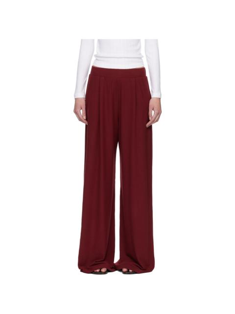 LESET Red Lauren Pleated Pocket Trousers