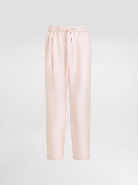 Dolce & Gabbana Silk twill jogging trousers