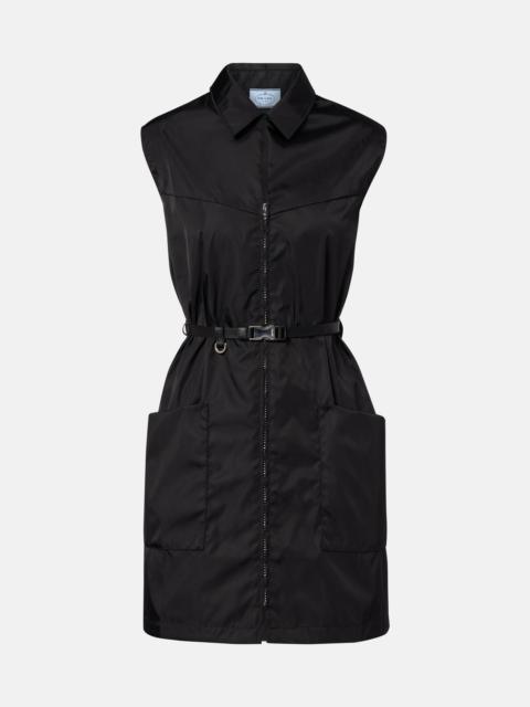 Prada Re-Nylon belted zip-up minidress