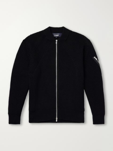 Comme des Garçons Homme Wool Zip-Up Cardigan
