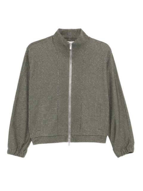 PESERICO glitter zip-up sweatshirt