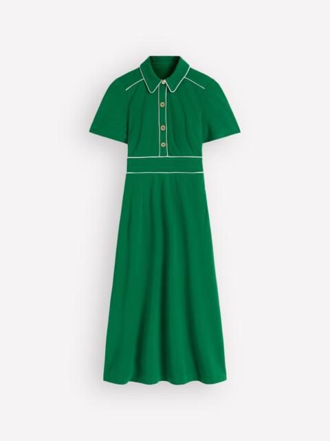 BODEN Etta Piping Trim Ponte Dress-Fresh Green