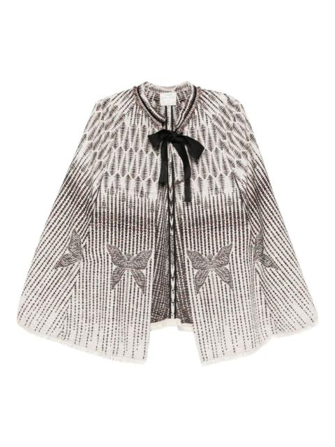 forte_forte geometric-pattern bow jacket