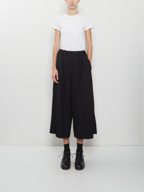 Comme Des Garçons Wool Georgette Elasticated Waist Wide Pants