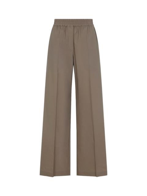 Brunello Cucinelli Wide Leg Cotton Pants