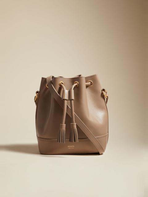 KHAITE The Small Cecilia Crossbody Bag in Taupe Leather