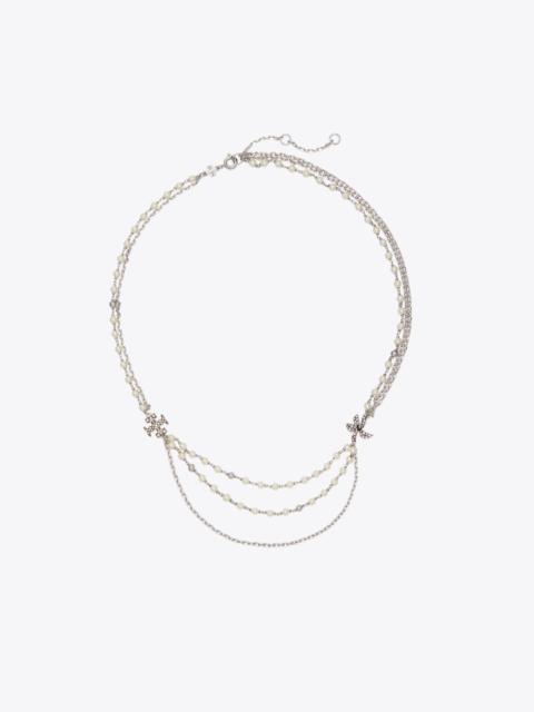 TORY BURCH Moondance Multi Strand Pearl Necklace