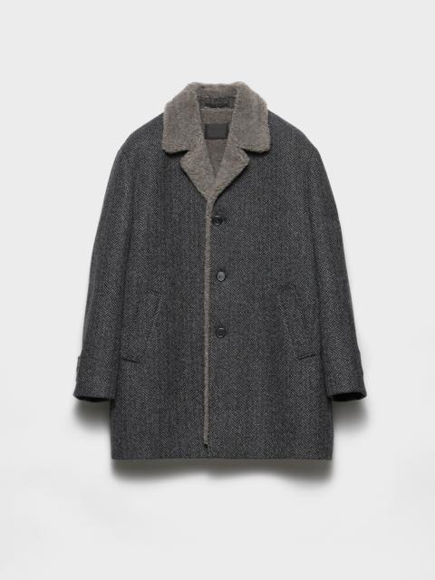 Prada Chevron patterned wool coat