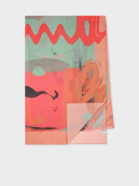 Paul Smith 'Abstract Landscape' Cotton Scarf
