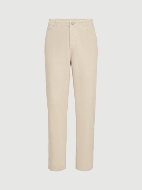 Brunello Cucinelli Garment-dyed five-pocket trousers in cotton narrow wale corduroy