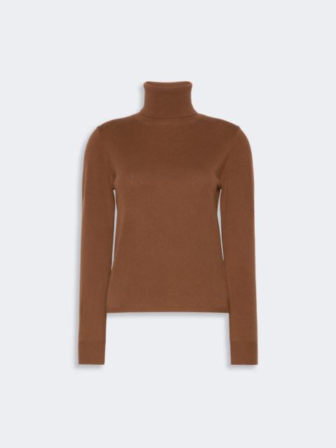 Max Mara EDUCATA Wool and cashmere turtleneck sweater - TOBACCO