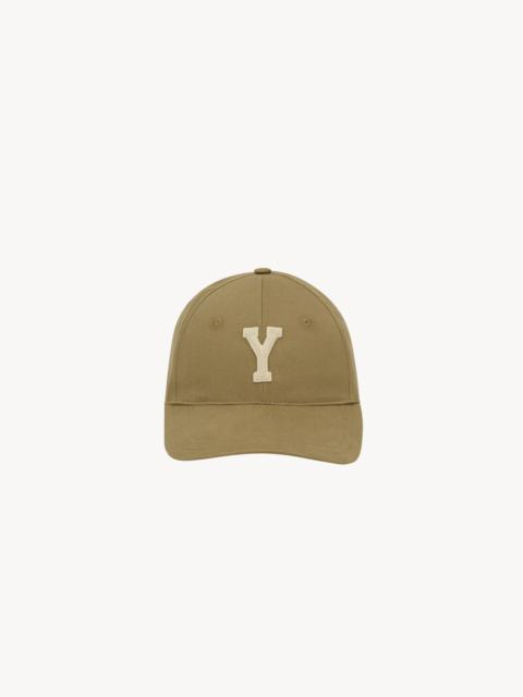 SAINT LAURENT Y VARSITY CAP IN GABARDINE