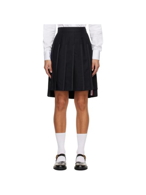 Thom Browne Black Super 120s Twill Pleated Midi Skirt